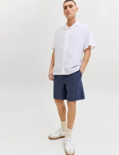 Cotton Linen Blend Shorts