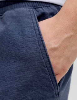 Cotton Linen Blend Shorts