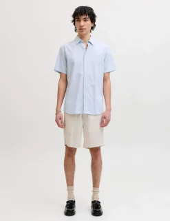 Cotton Linen Blend Shorts