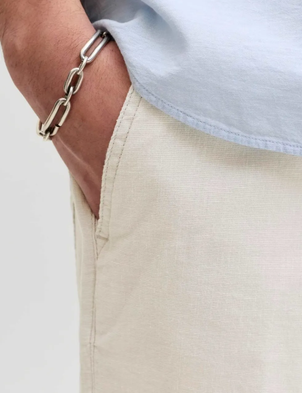 Cotton Linen Blend Shorts