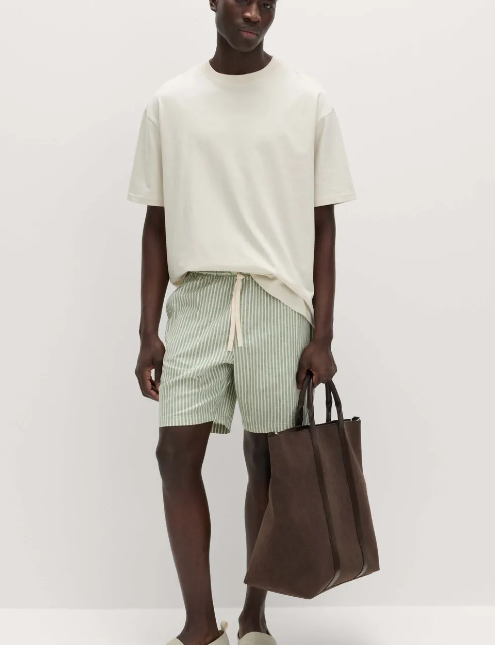 Cotton Linen Blend Stretch Shorts