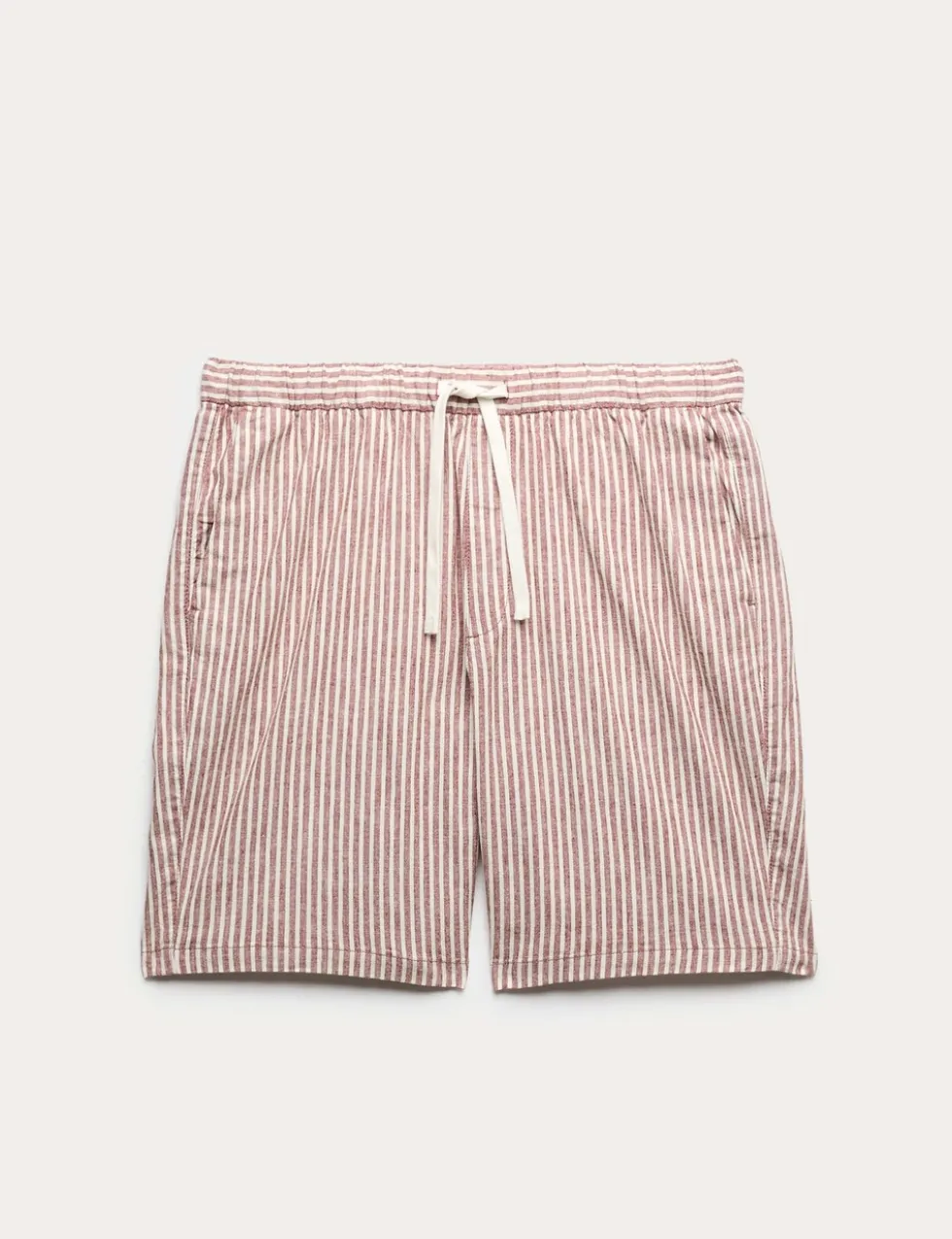 Cotton Linen Blend Stretch Shorts