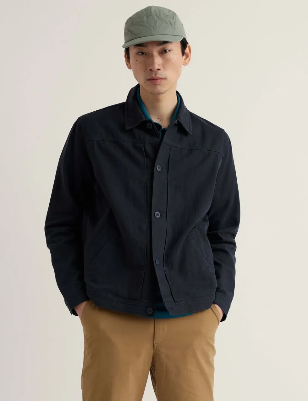 Cotton Linen Blend Utility Jacket
