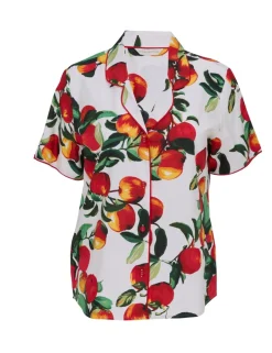 Cotton Modal Apple Print Pyjama Top