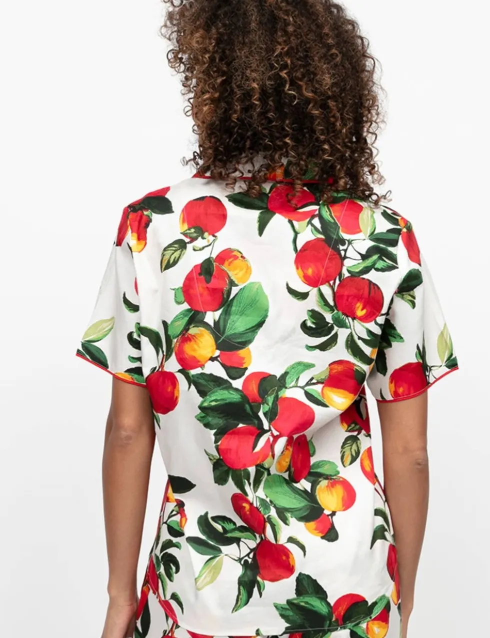 Cotton Modal Apple Print Pyjama Top