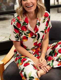 Cotton Modal Apple Print Pyjama Bottoms