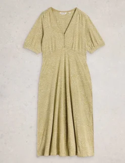 Cotton Modal Blend Jersey Midi Tea Dress