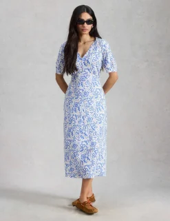 Cotton Modal Blend Jersey Midi Tea Dress