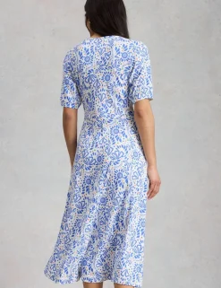 Cotton Modal Blend Jersey Midi Tea Dress