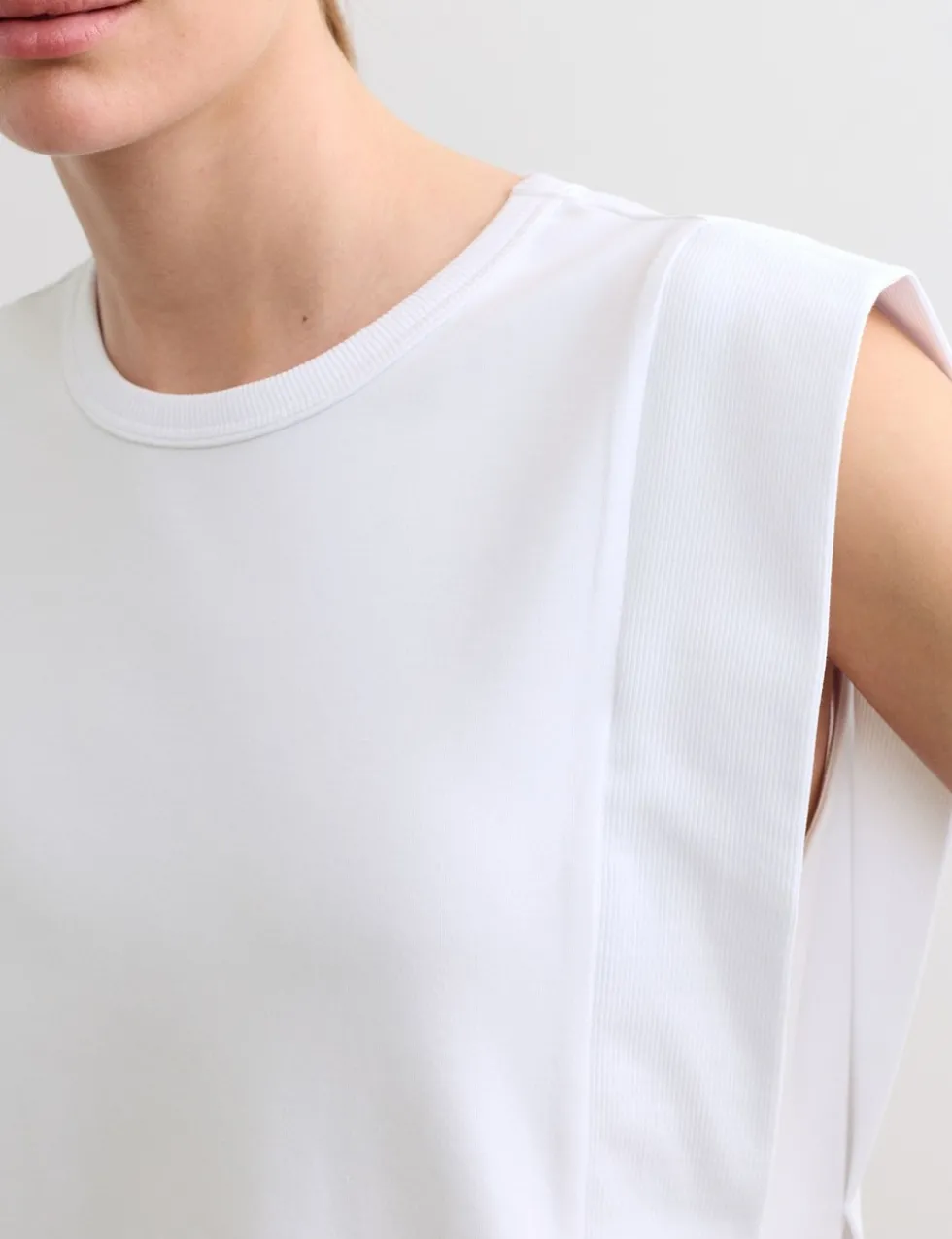 Cotton Modal Blend Ribbed Tank Top