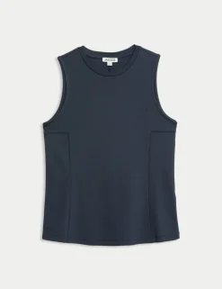 Cotton Modal Blend Shell Top with Stretch