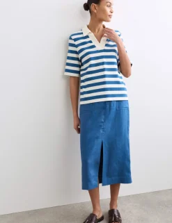 Cotton Modal Blend Striped T-Shirt