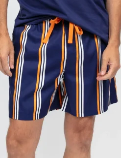Cotton Modal Blend Striped Pyjama Shorts