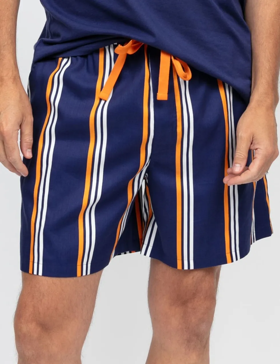 Cotton Modal Blend Striped Pyjama Shorts
