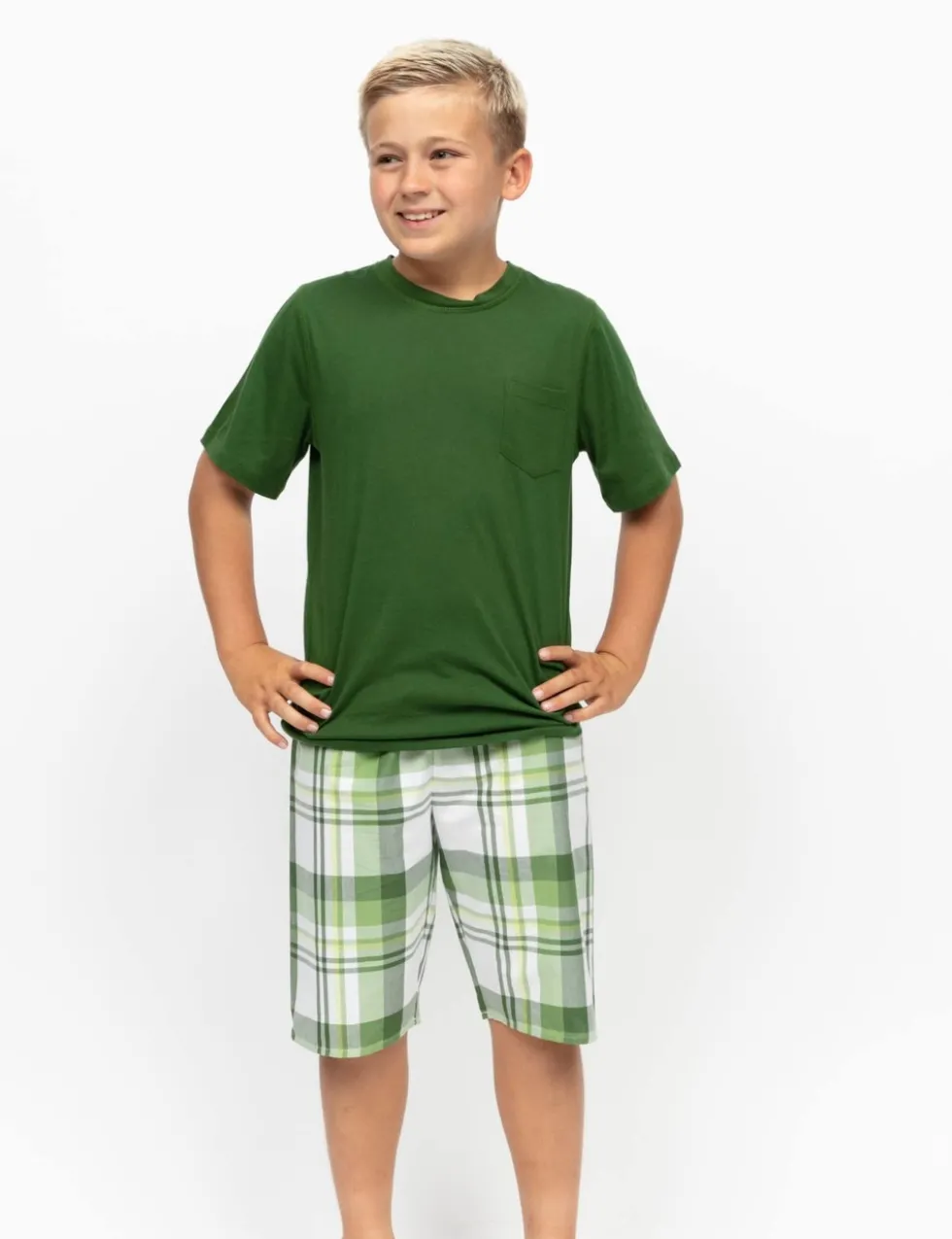 Cotton Modal Checked Pyjamas (2-13 Yrs)