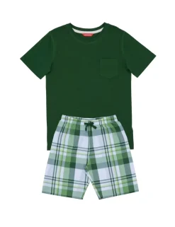 Cotton Modal Checked Pyjamas (2-13 Yrs)