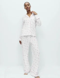 Cotton Modal Cherry Print Pyjama Set