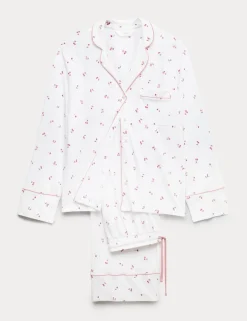 Cotton Modal Cherry Print Pyjama Set