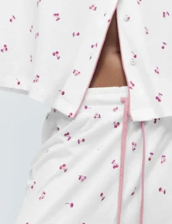 Cotton Modal Cherry Print Pyjama Set