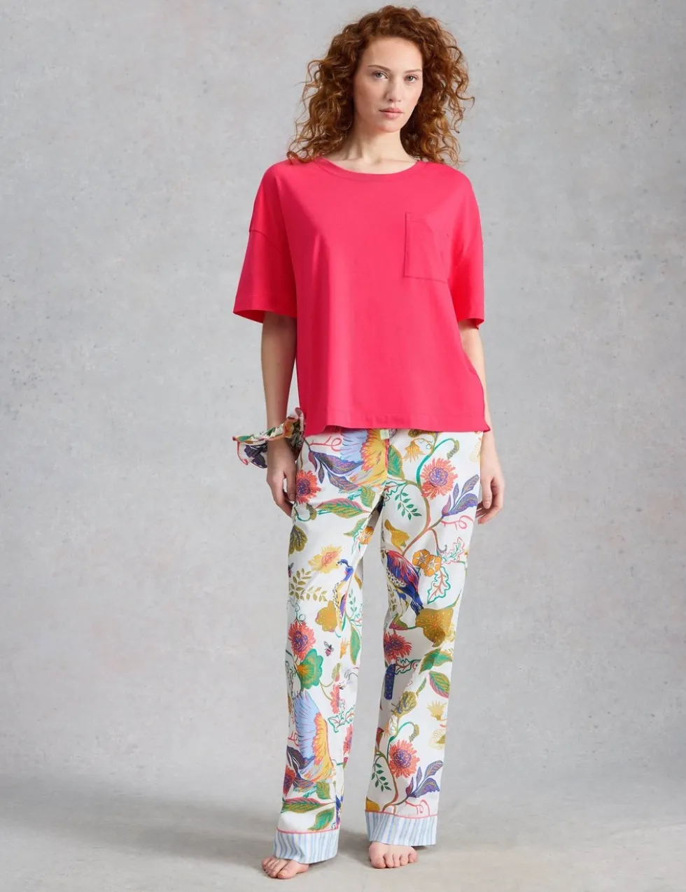 Cotton Modal Embroidered Pyjama Top