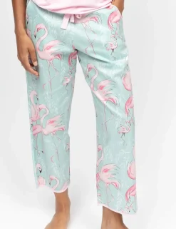 Cotton Modal Flamingo Print Pyjama Bottoms