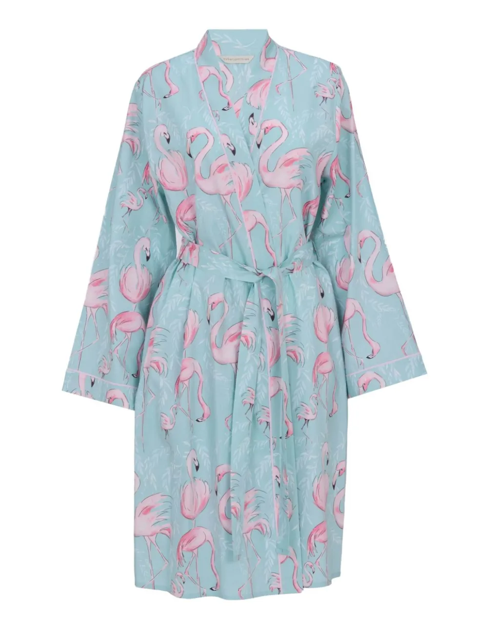 Cotton Modal Flamingo Short Dressing Gown
