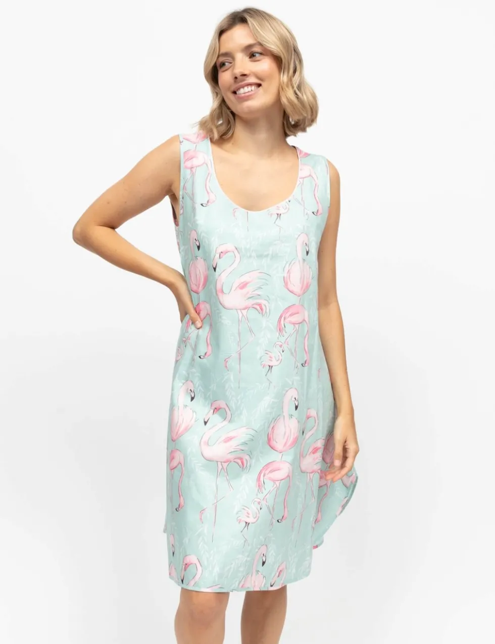 Cotton Modal Flamingo Swing Nightdress