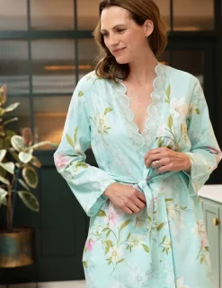 Cotton Modal Floral Dressing Gown