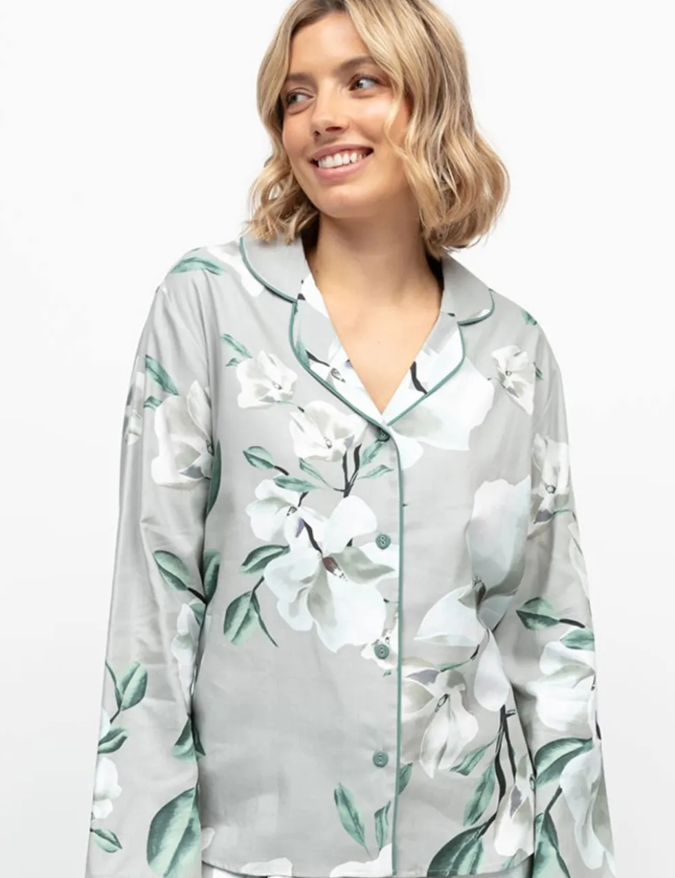 Cotton Modal Floral Revere Pyjama Top