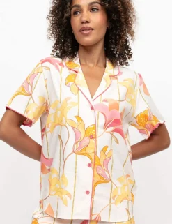 Cotton Modal Floral Striped Pyjama Top