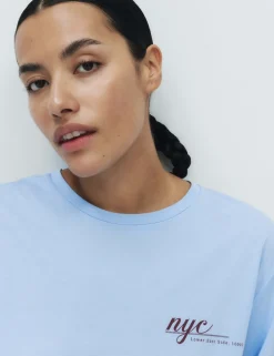 Cotton Modal Fruit Graphic Oversized T-Shirt