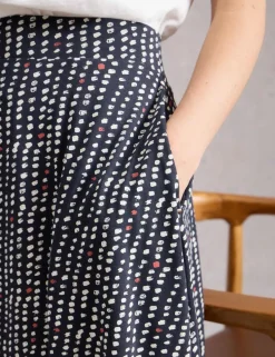 Cotton Modal Jersey Printed Maxi Skirt