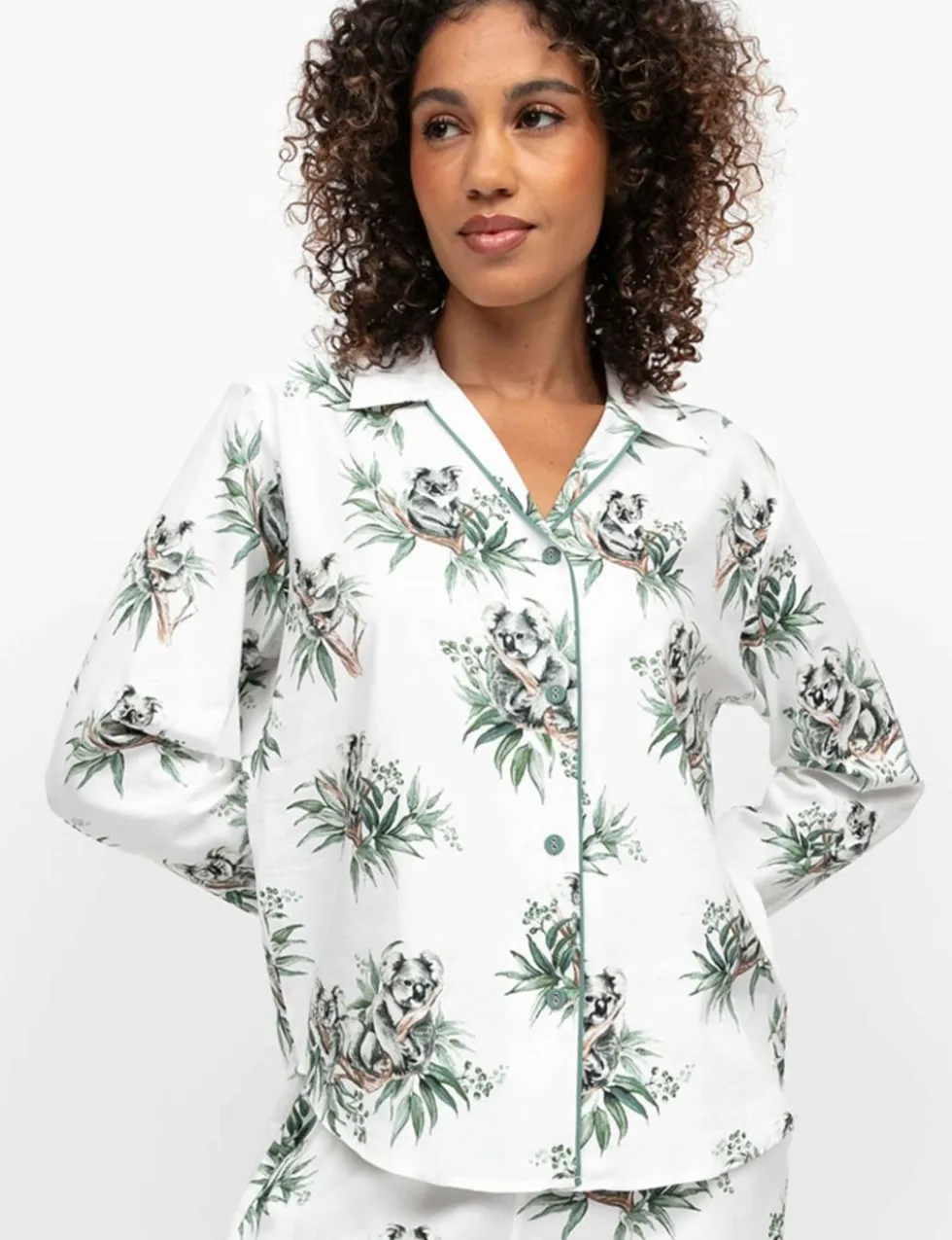 Cotton Modal Koala Print Pyjama Top