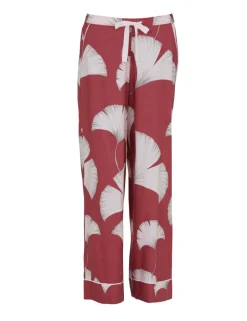 Cotton Modal Leaf Wide Leg Pyjama Bottoms