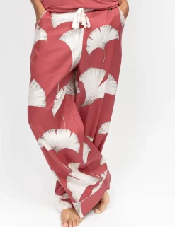 Cotton Modal Leaf Wide Leg Pyjama Bottoms