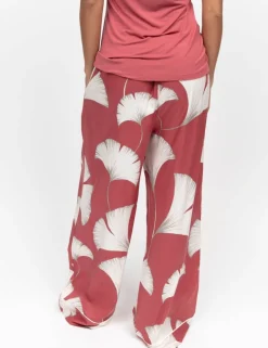 Cotton Modal Leaf Wide Leg Pyjama Bottoms