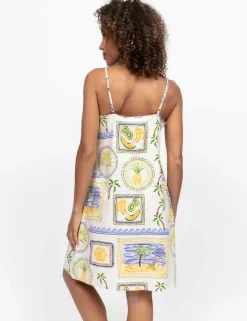 Cotton Modal Postcard Print Nightdress