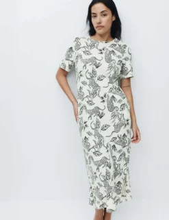 Cotton Modal Printed Long Nightdress
