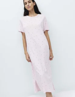 Cotton Modal Printed Long Nightdress