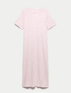 Cotton Modal Printed Long Nightdress