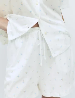 Cotton Modal Printed Revere Shortie Set