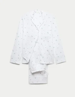 Cotton Modal Printed Revere Pyjama Set