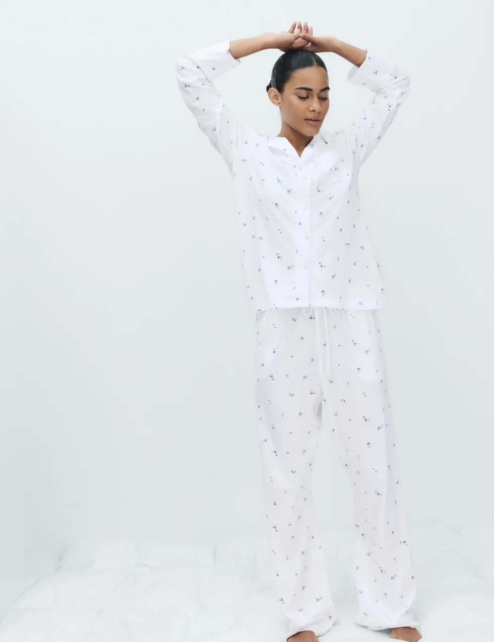 Cotton Modal Printed Revere Pyjama Set