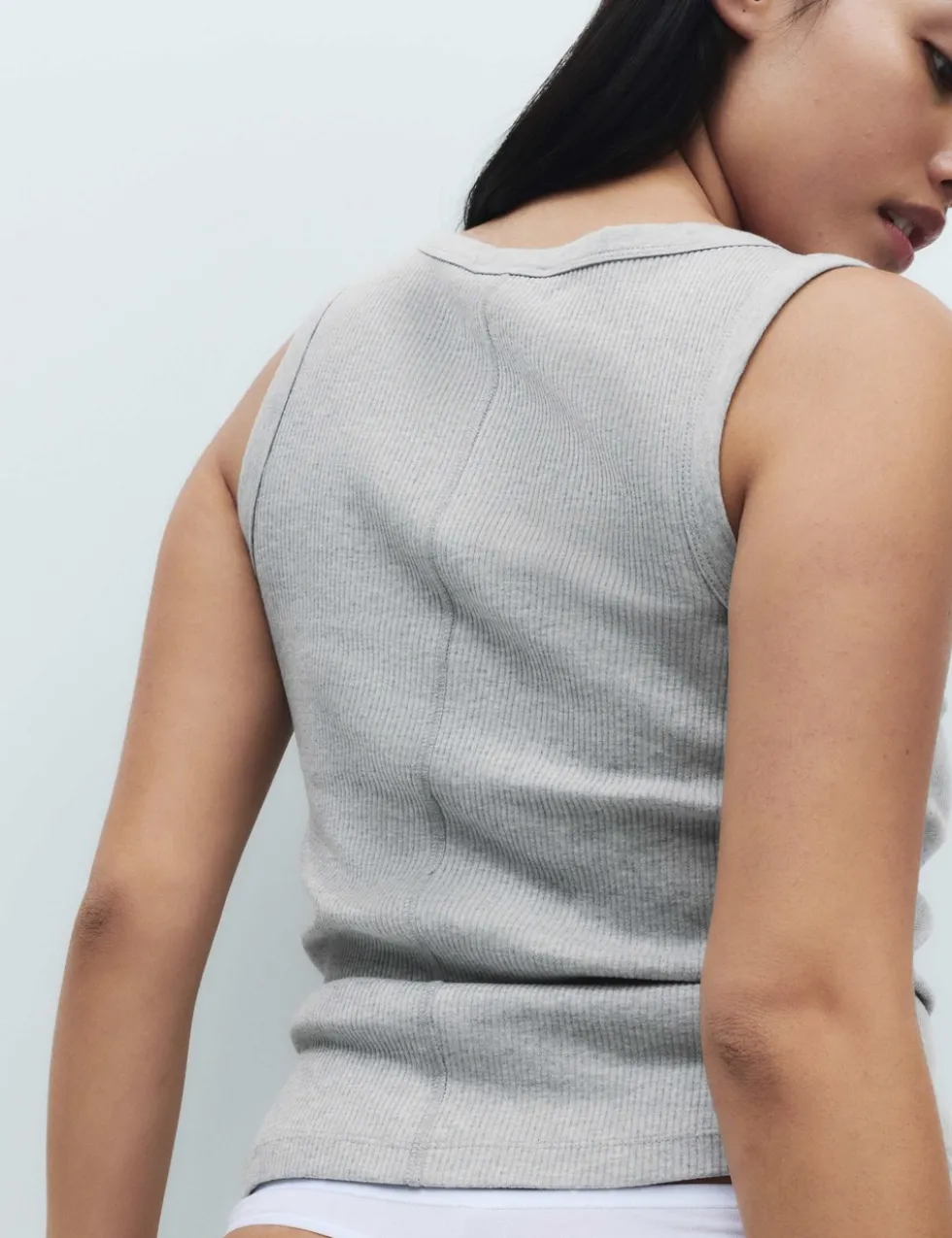 Cotton Modal Ribbed Vest