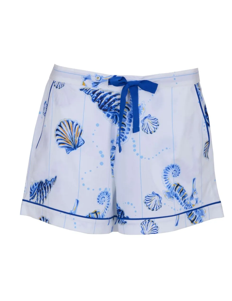 Cotton Modal Sea Horse Print Shorts