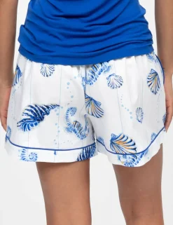 Cotton Modal Sea Horse Print Shorts