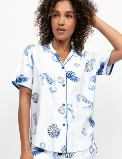 Cotton Modal Sea Horse Pyjama Top