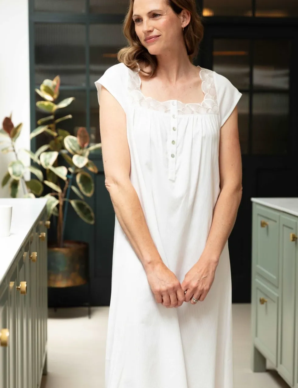 Cotton Modal Shadow Stripe Nightdress