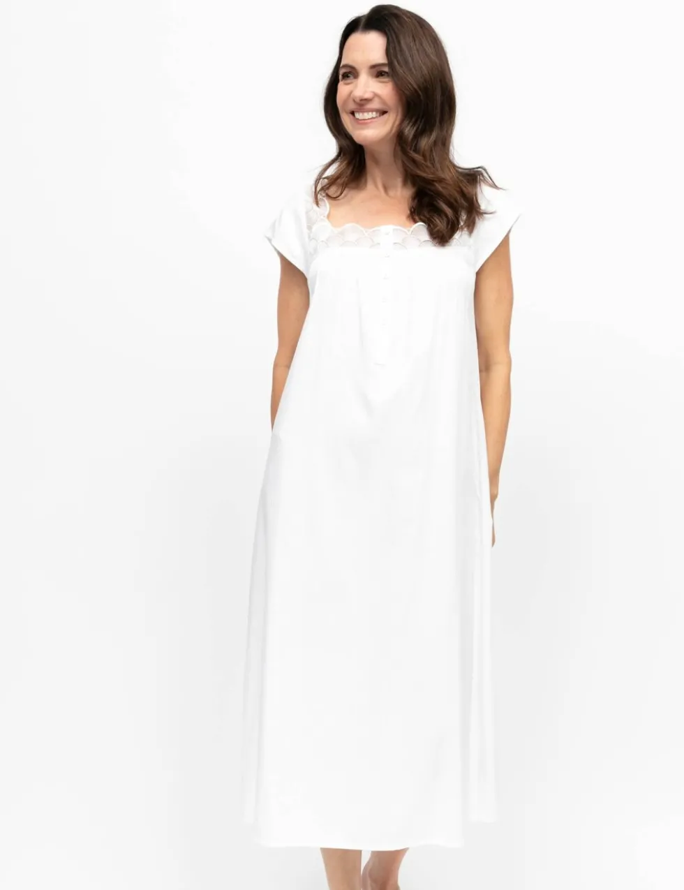 Cotton Modal Shadow Stripe Nightdress