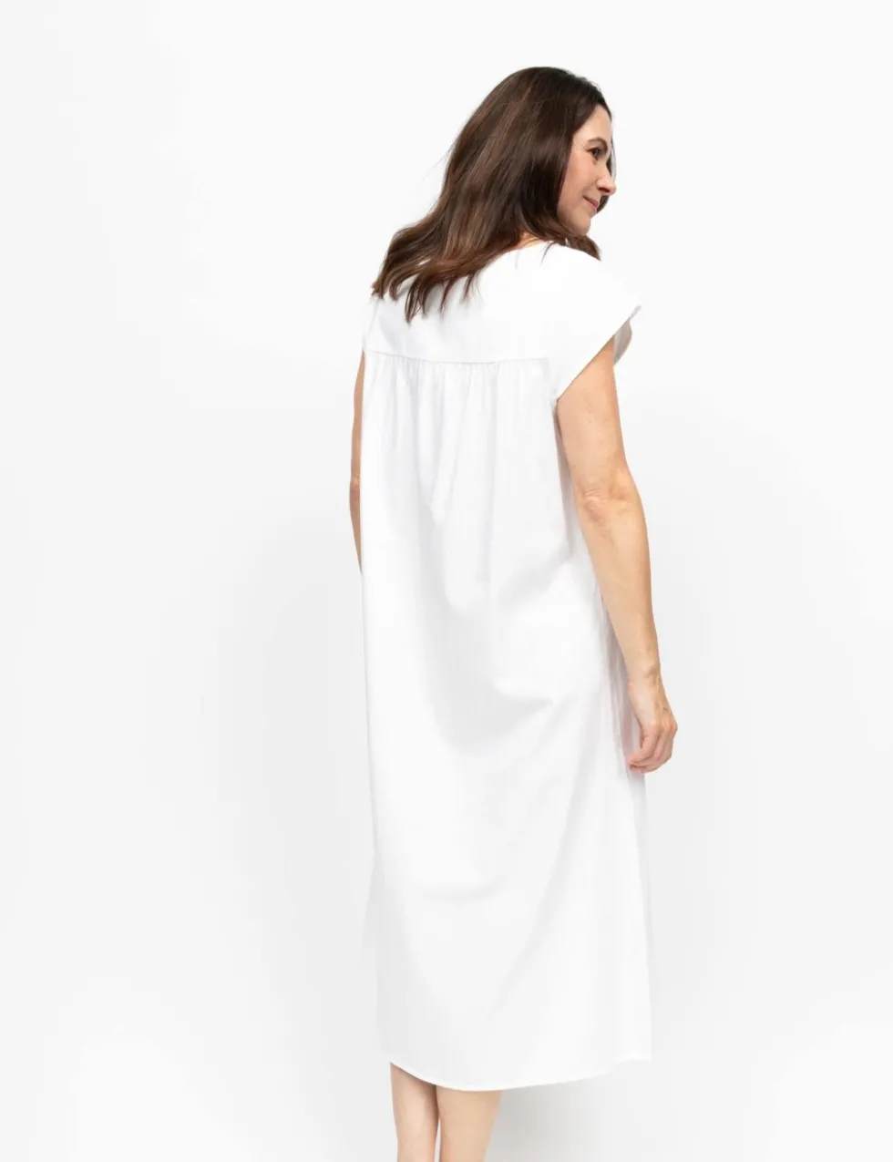 Cotton Modal Shadow Stripe Nightdress